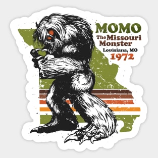 Momo The Missouri Retro Monster Sticker